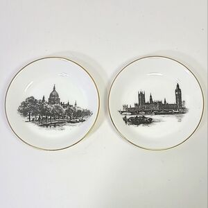Royal Worcester Fine Bone China Porcelain Coasters Set of 2 England